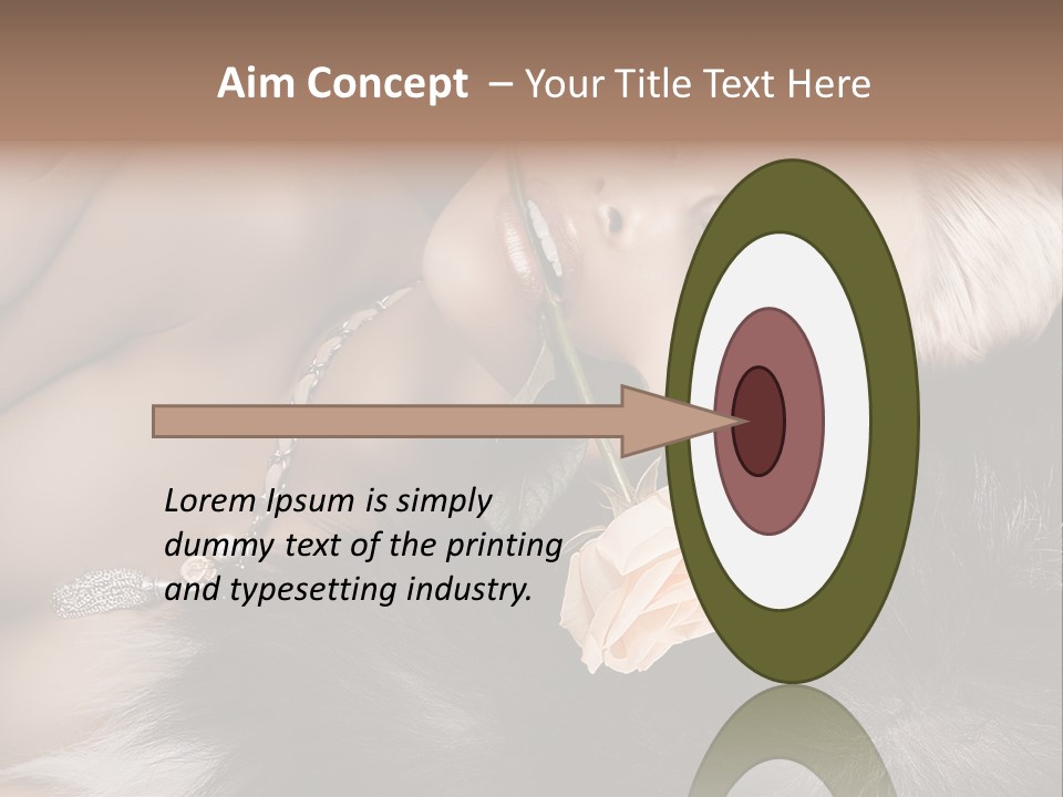 Young Girl Fur PowerPoint Template