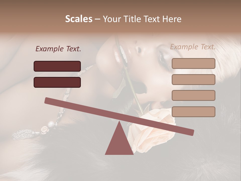 Young Girl Fur PowerPoint Template