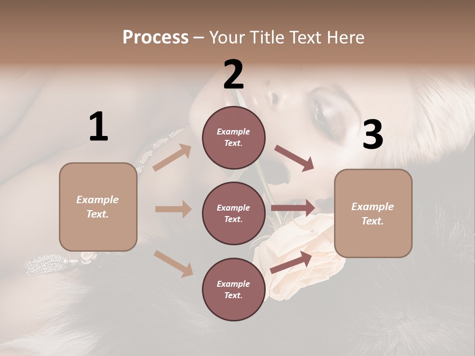Young Girl Fur PowerPoint Template