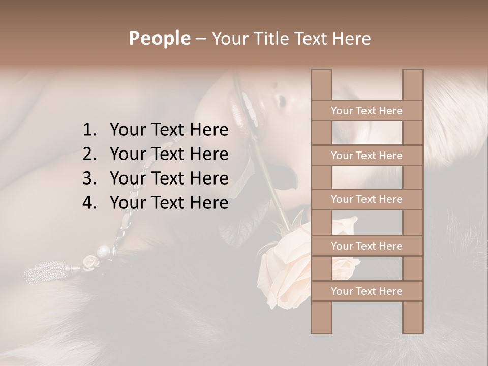 Young Girl Fur PowerPoint Template