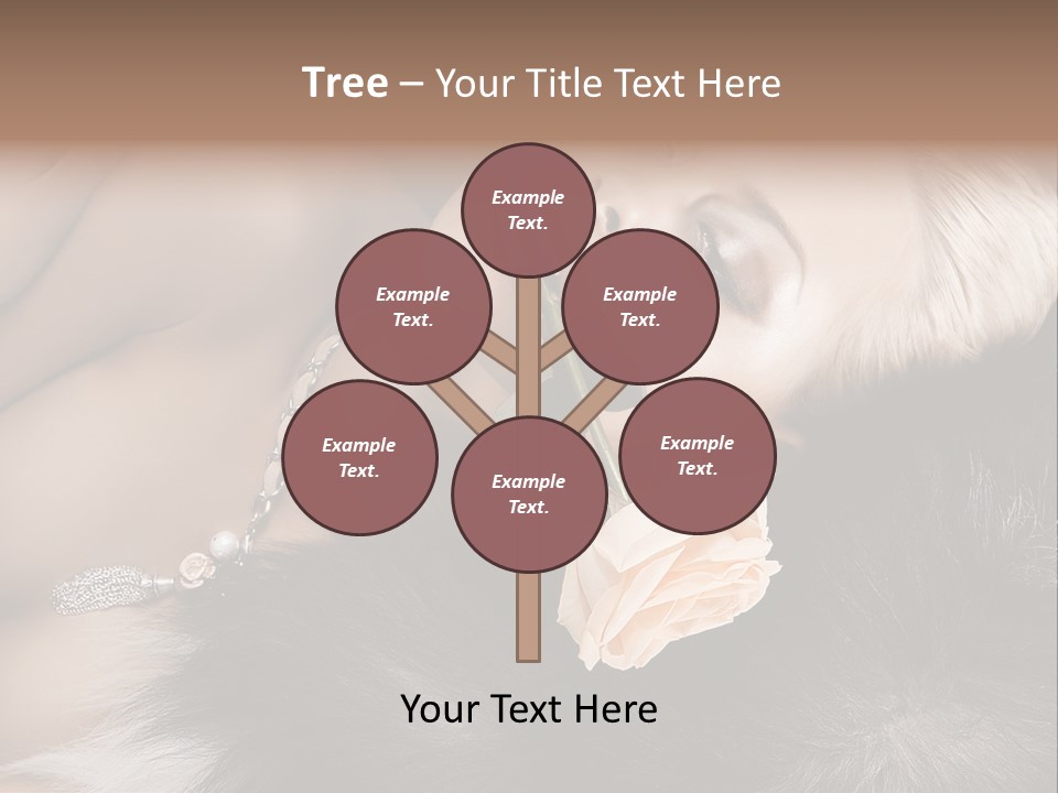 Young Girl Fur PowerPoint Template