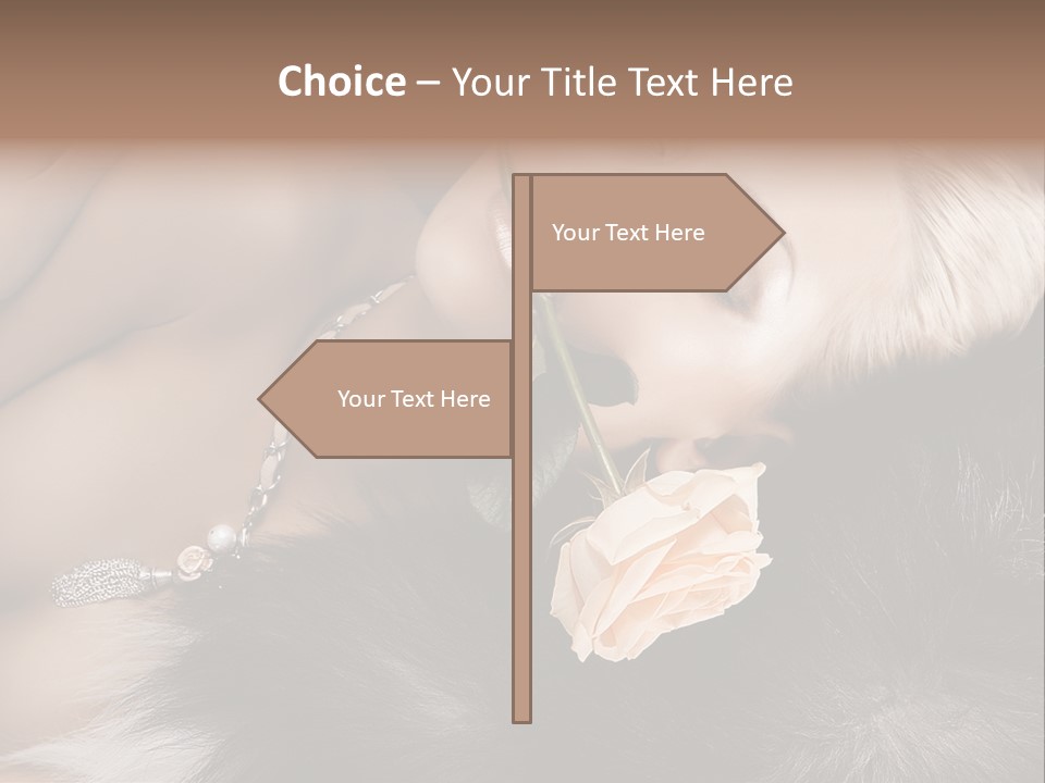 Young Girl Fur PowerPoint Template