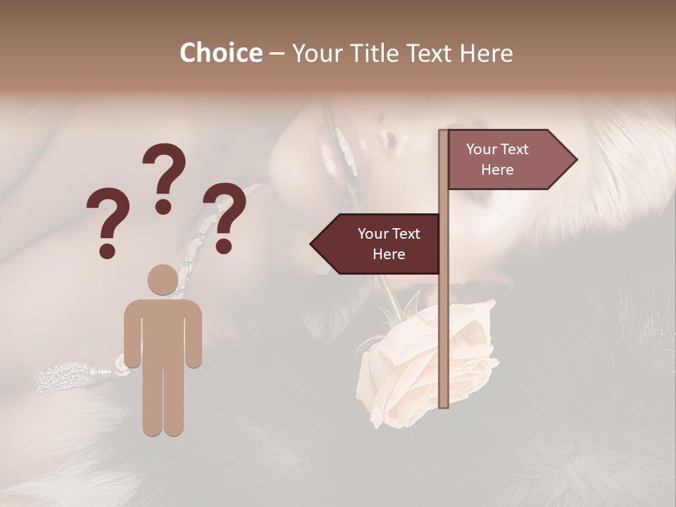 Young Girl Fur PowerPoint Template