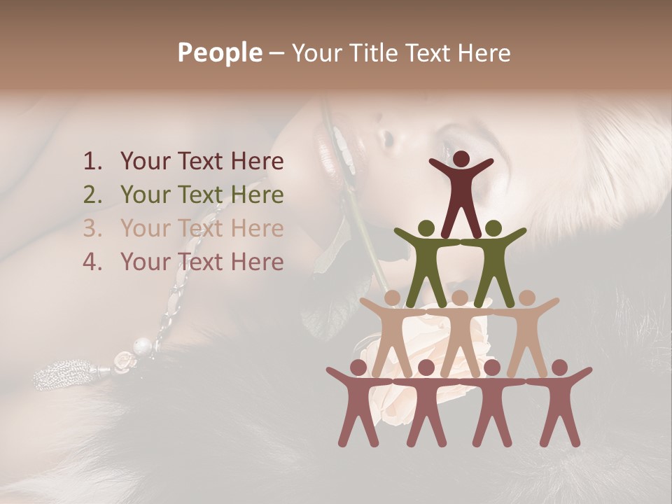 Young Girl Fur PowerPoint Template