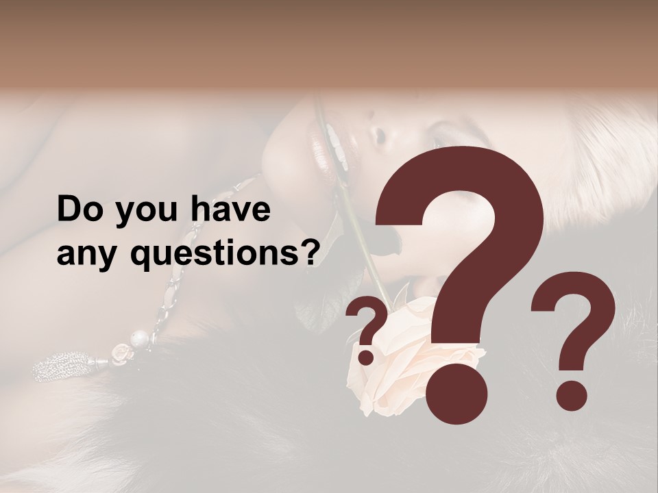 Young Girl Fur PowerPoint Template