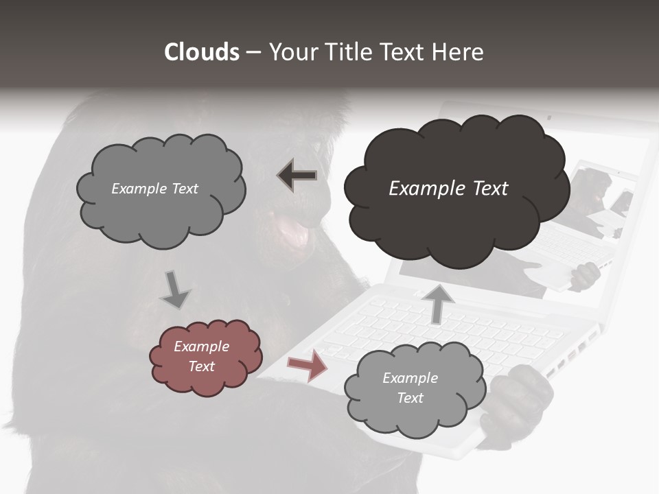 White Smartness Communication PowerPoint Template