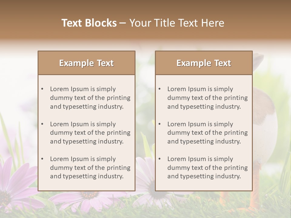 Blumen Freude Park PowerPoint Template