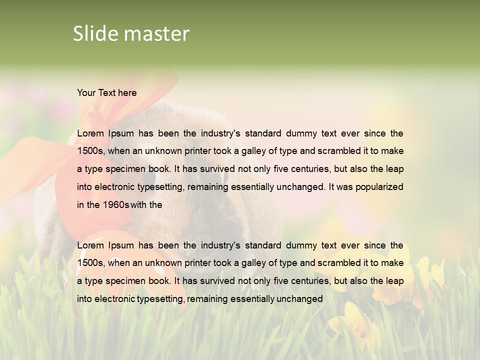 Hase Kinder Pelz PowerPoint Template