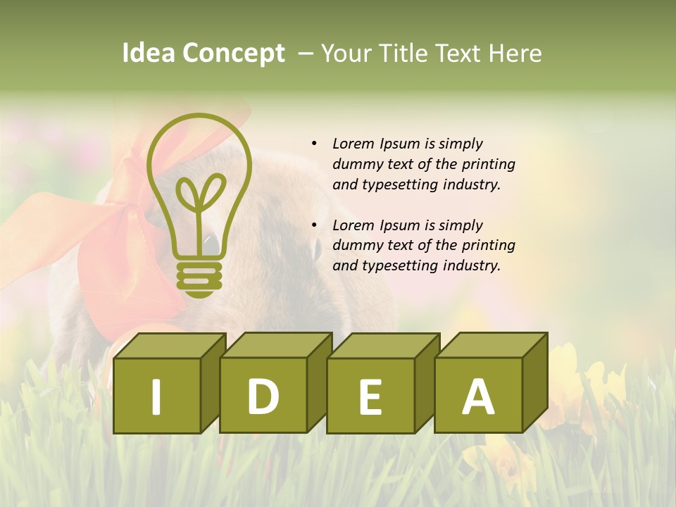 Hase Kinder Pelz PowerPoint Template