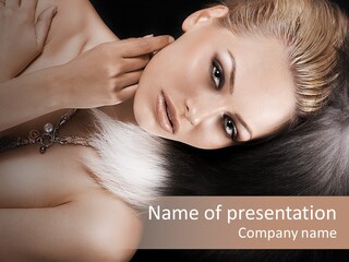 Glamour Lovely Model PowerPoint Template