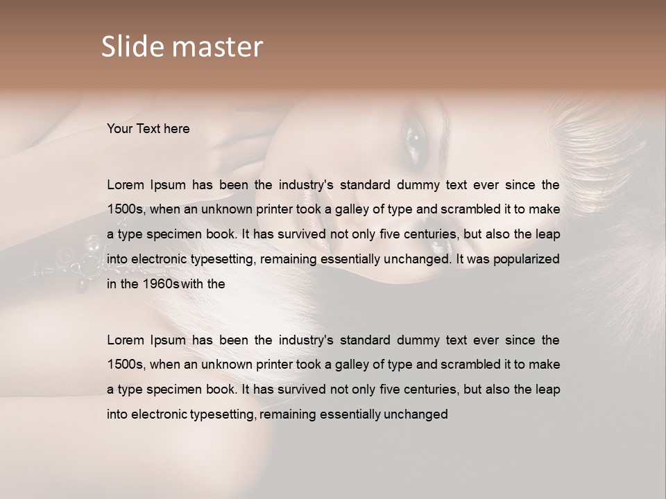 Glamour Lovely Model PowerPoint Template