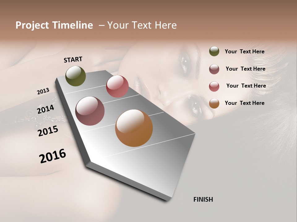 Glamour Lovely Model PowerPoint Template