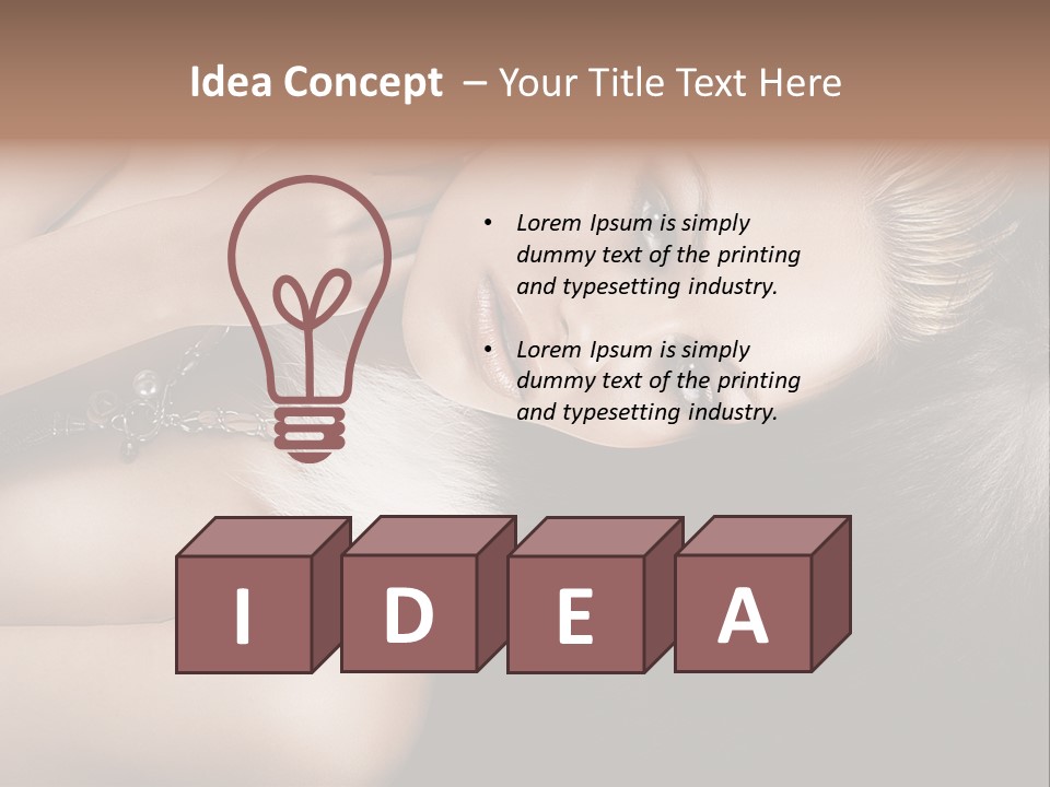 Glamour Lovely Model PowerPoint Template