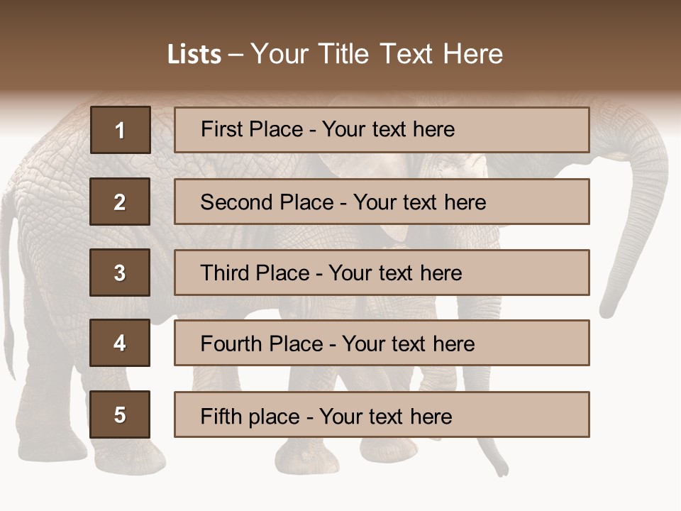One Natural Tusk PowerPoint Template