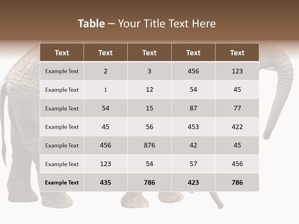 One Natural Tusk PowerPoint Template