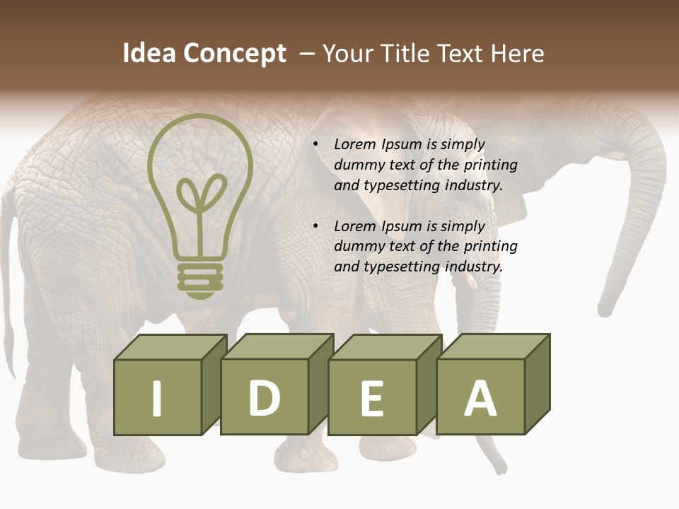 One Natural Tusk PowerPoint Template