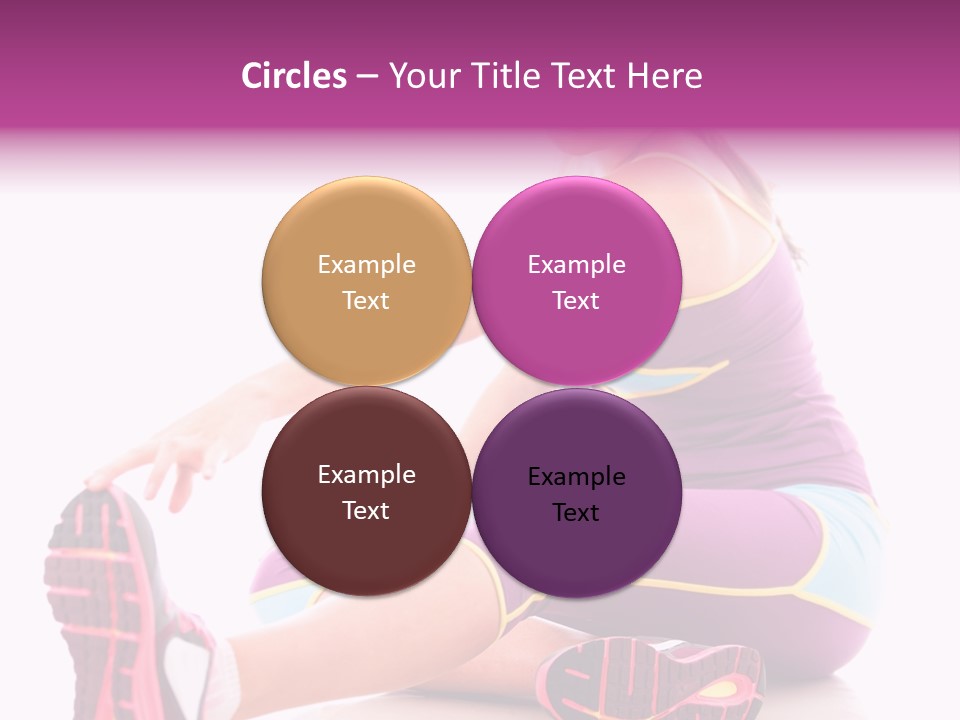 Isolated Woman Fit PowerPoint Template