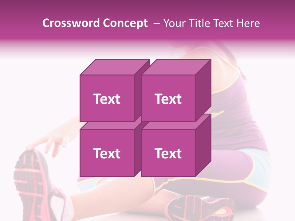 Isolated Woman Fit PowerPoint Template