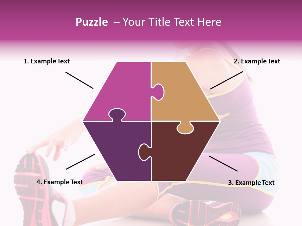 Isolated Woman Fit PowerPoint Template