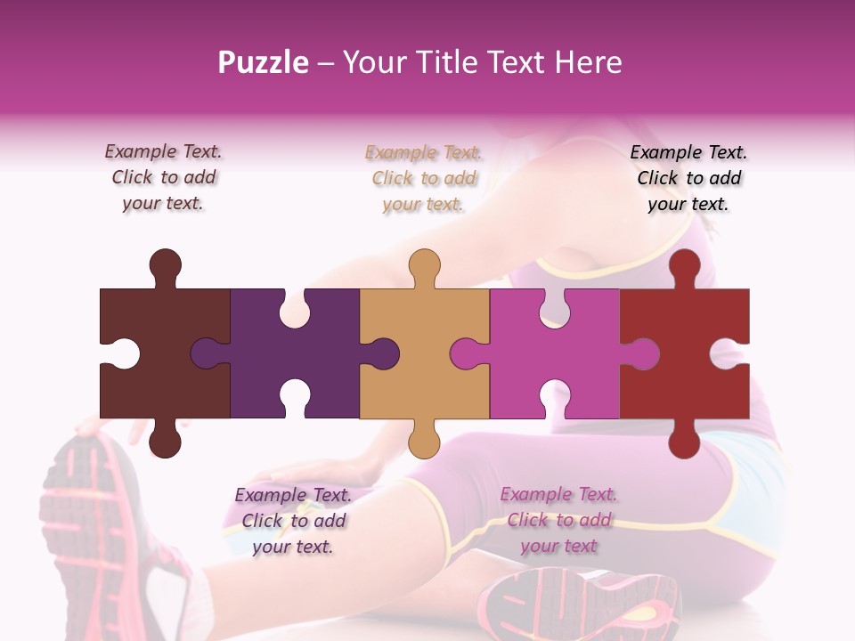 Isolated Woman Fit PowerPoint Template