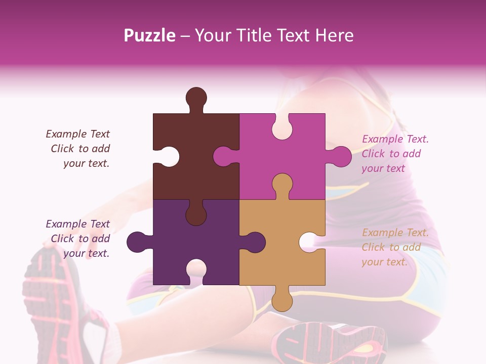 Isolated Woman Fit PowerPoint Template