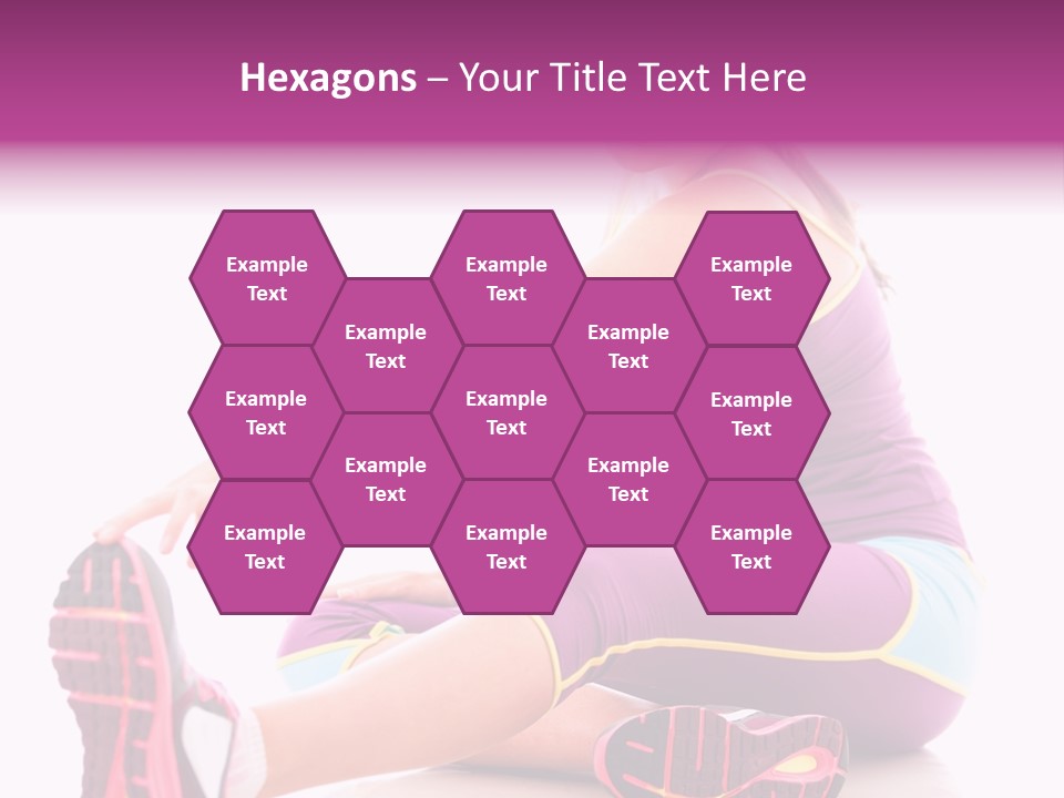 Isolated Woman Fit PowerPoint Template