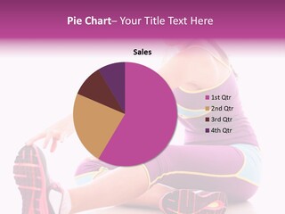 Isolated Woman Fit PowerPoint Template