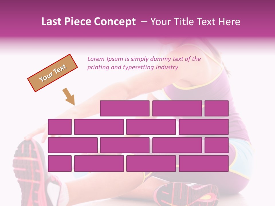 Isolated Woman Fit PowerPoint Template