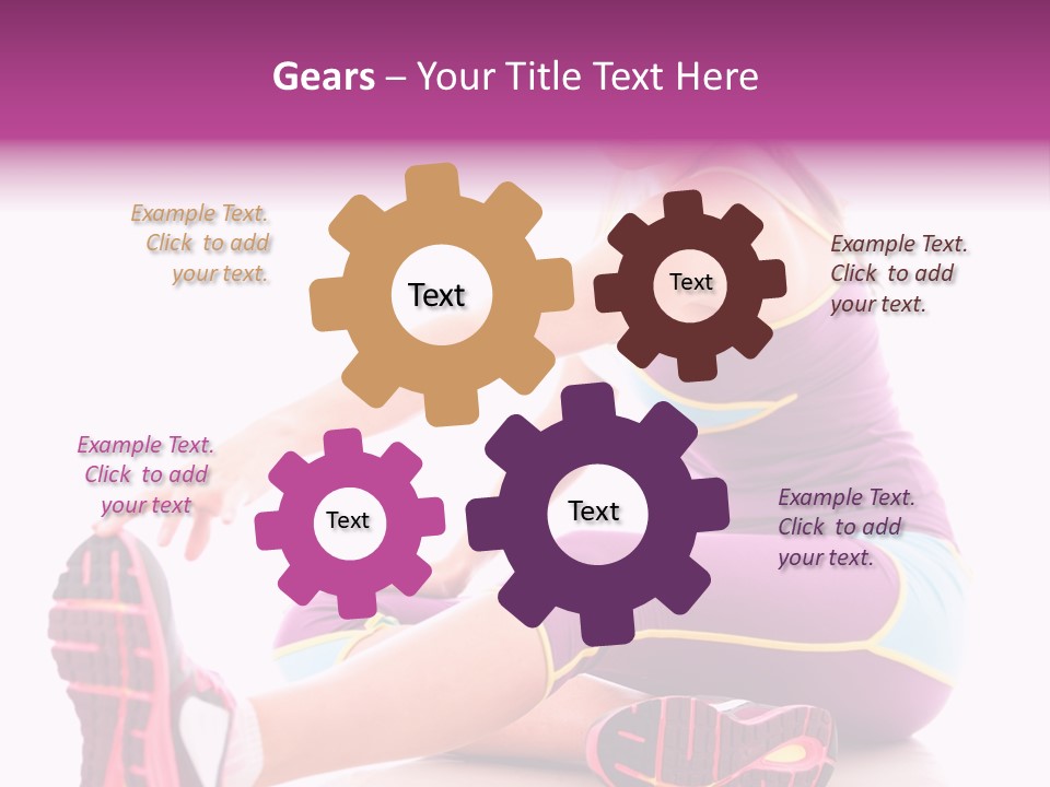 Isolated Woman Fit PowerPoint Template