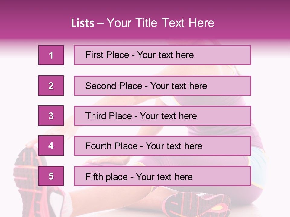 Isolated Woman Fit PowerPoint Template