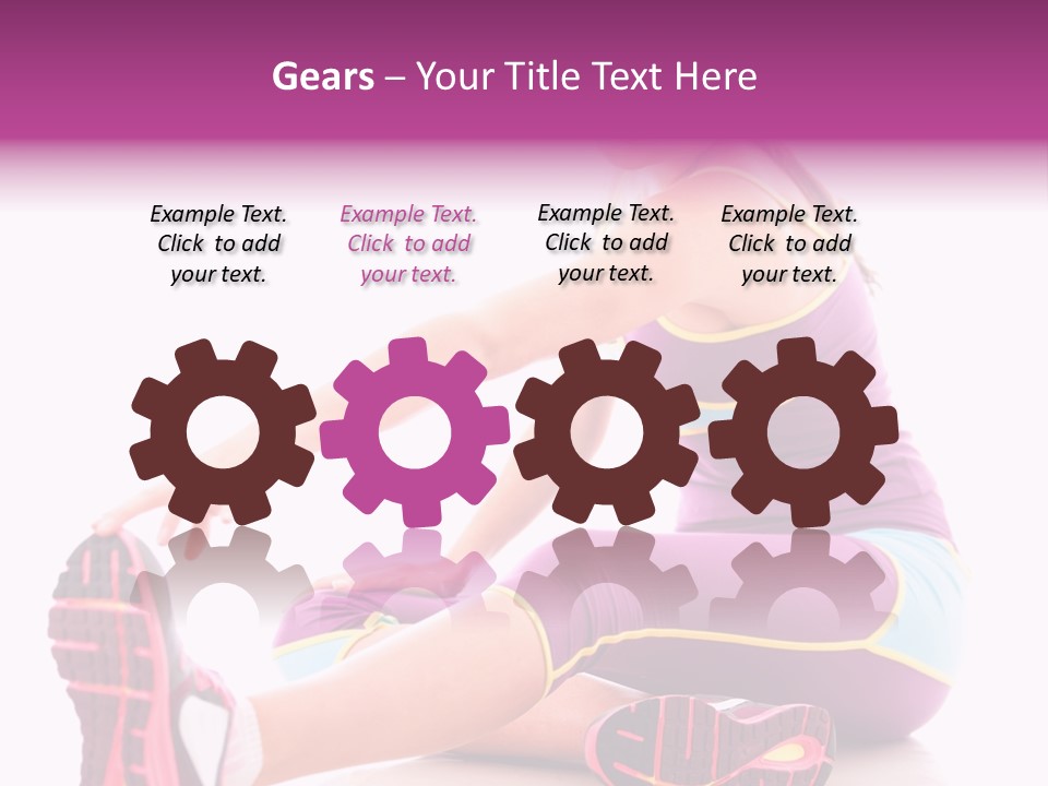 Isolated Woman Fit PowerPoint Template