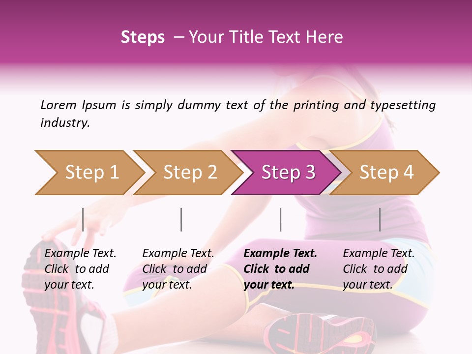 Isolated Woman Fit PowerPoint Template