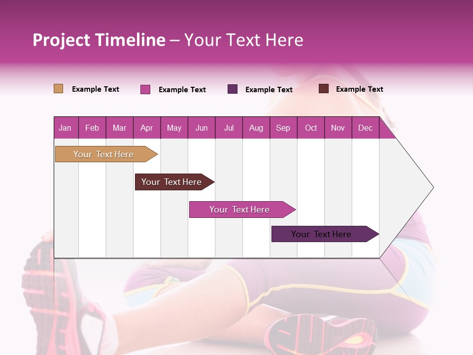 Isolated Woman Fit PowerPoint Template