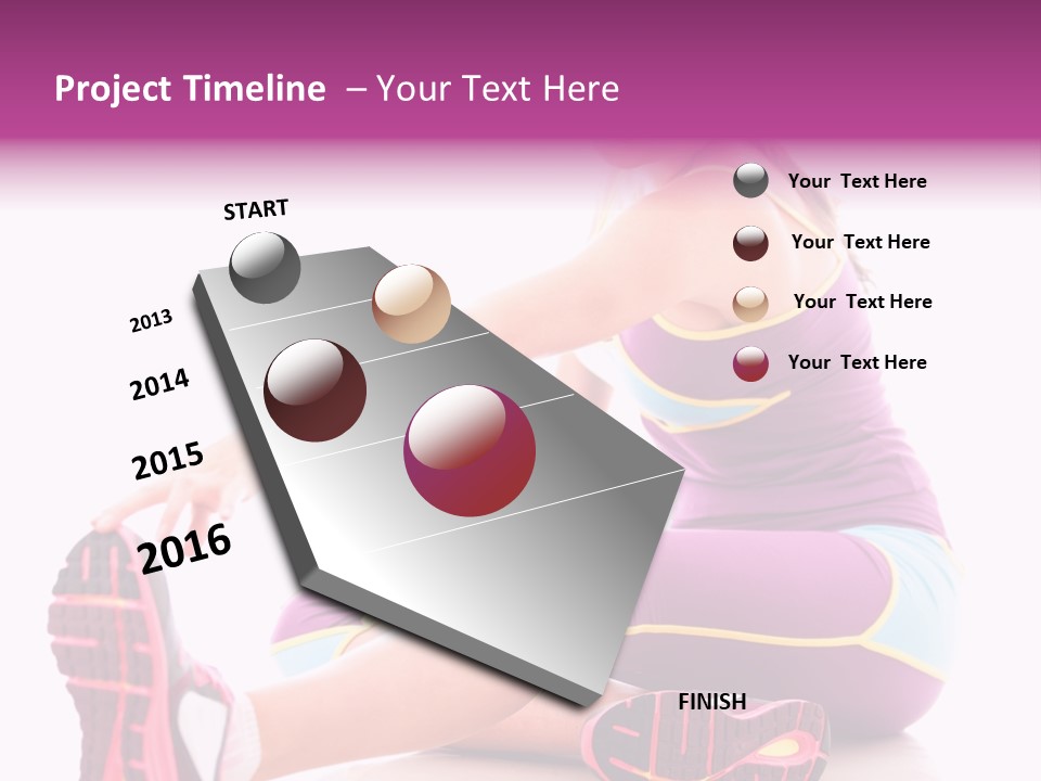 Isolated Woman Fit PowerPoint Template