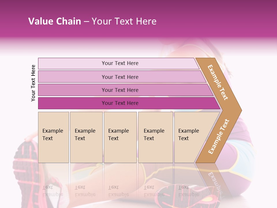 Isolated Woman Fit PowerPoint Template