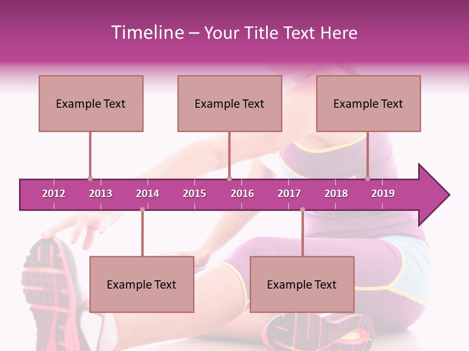 Isolated Woman Fit PowerPoint Template
