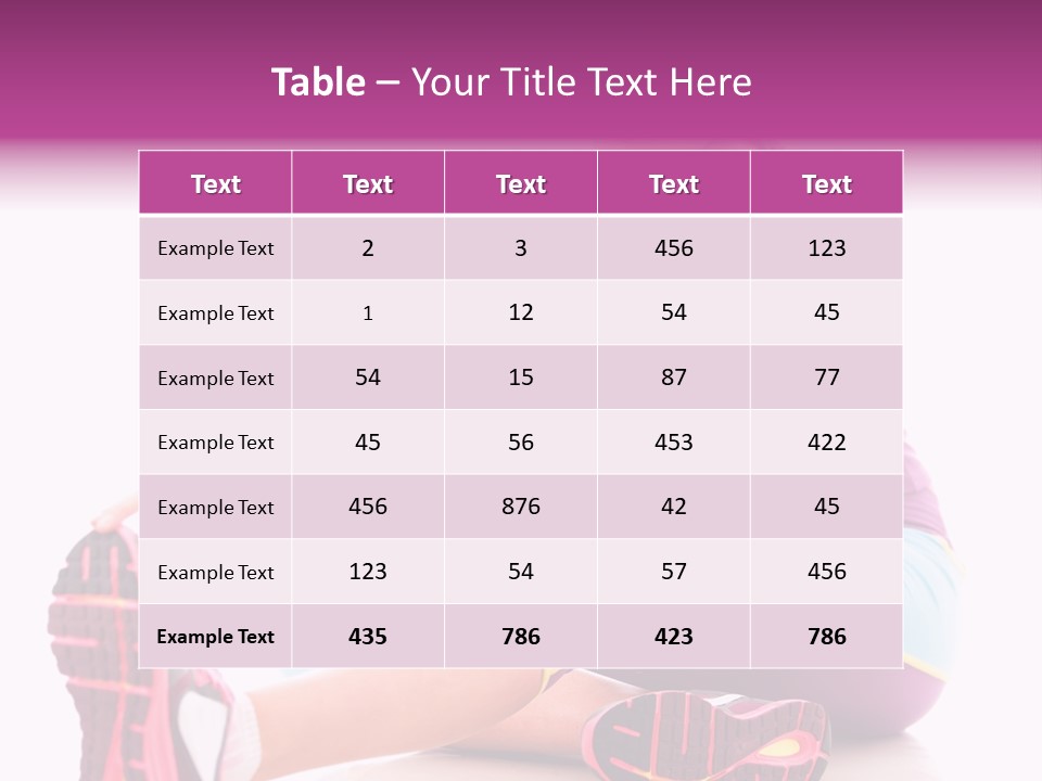 Isolated Woman Fit PowerPoint Template