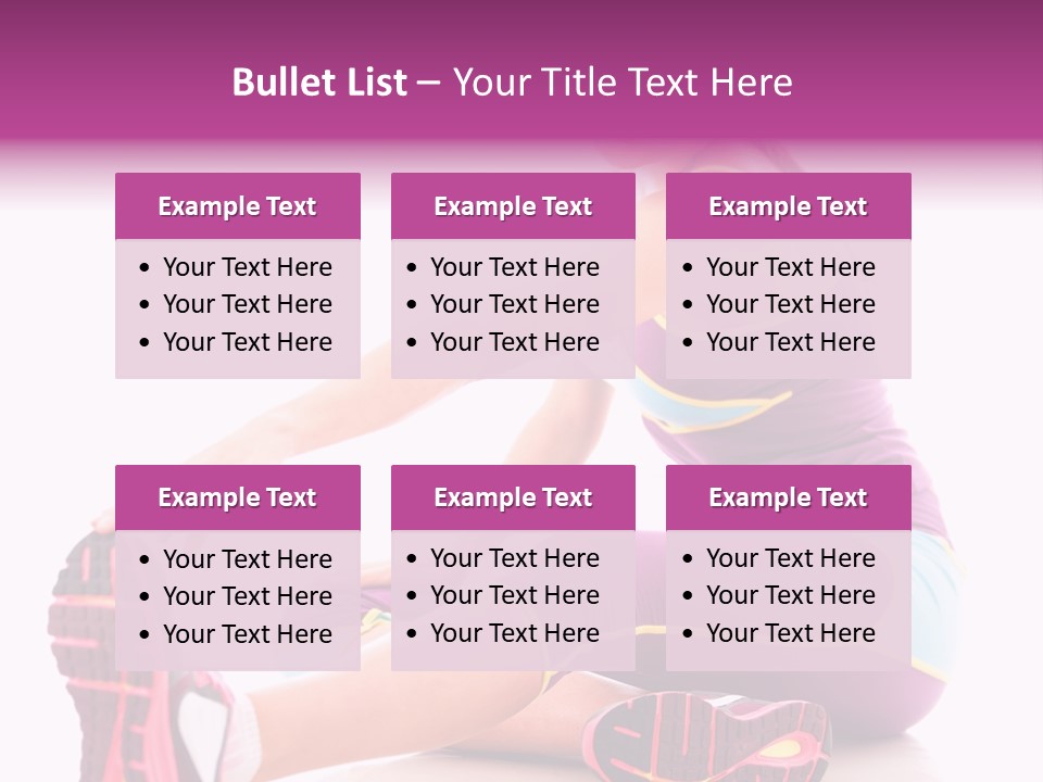 Isolated Woman Fit PowerPoint Template