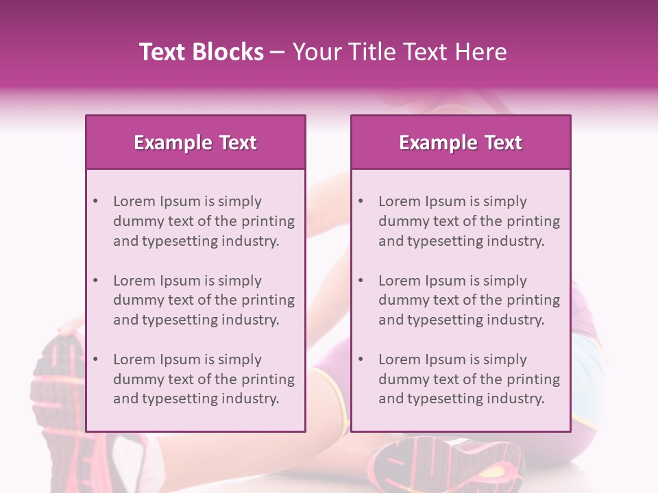 Isolated Woman Fit PowerPoint Template