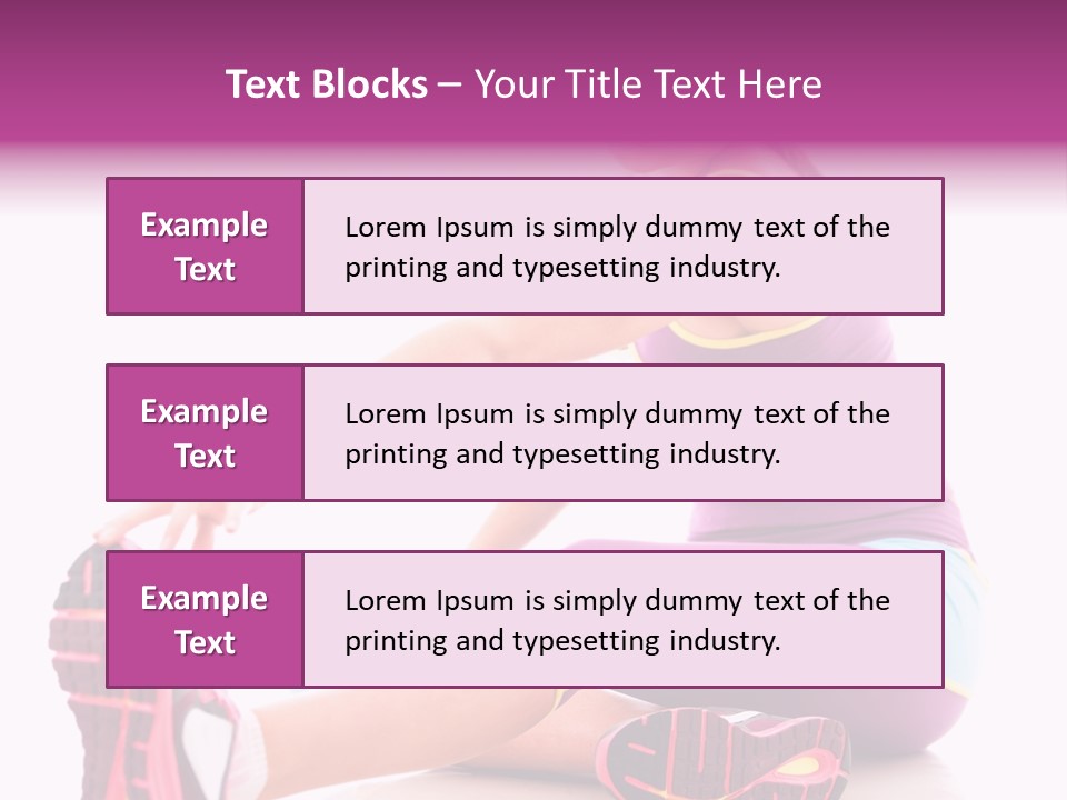 Isolated Woman Fit PowerPoint Template