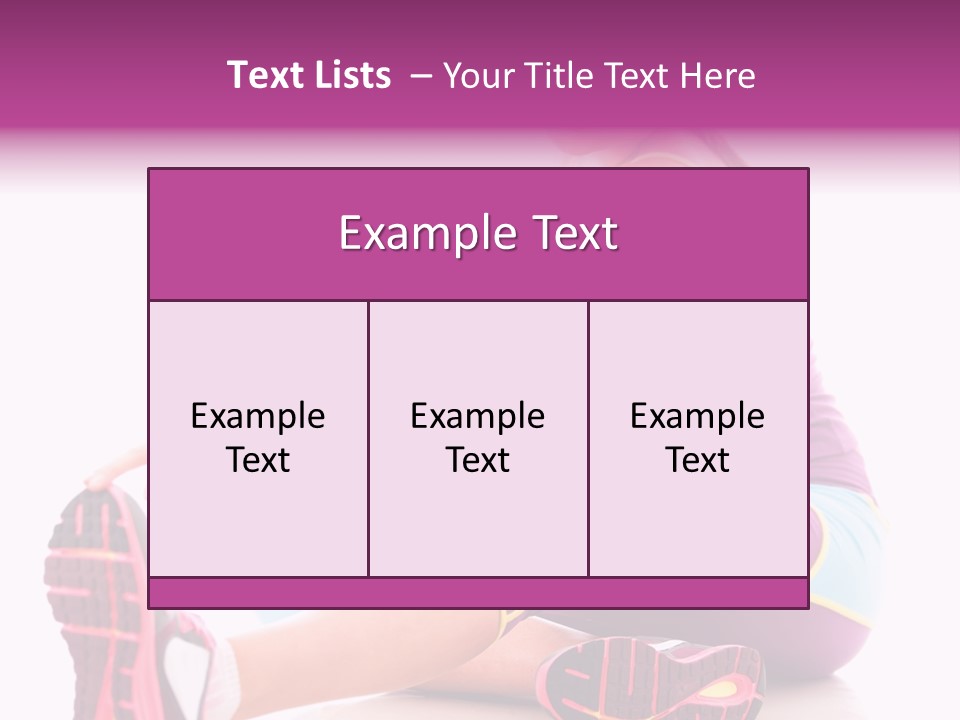 Isolated Woman Fit PowerPoint Template
