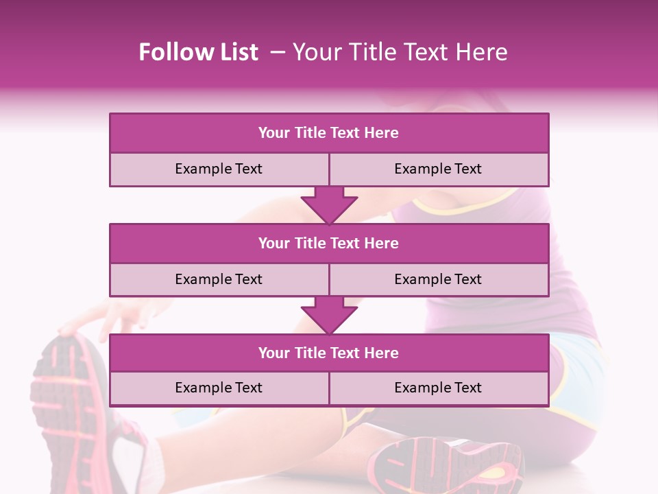 Isolated Woman Fit PowerPoint Template