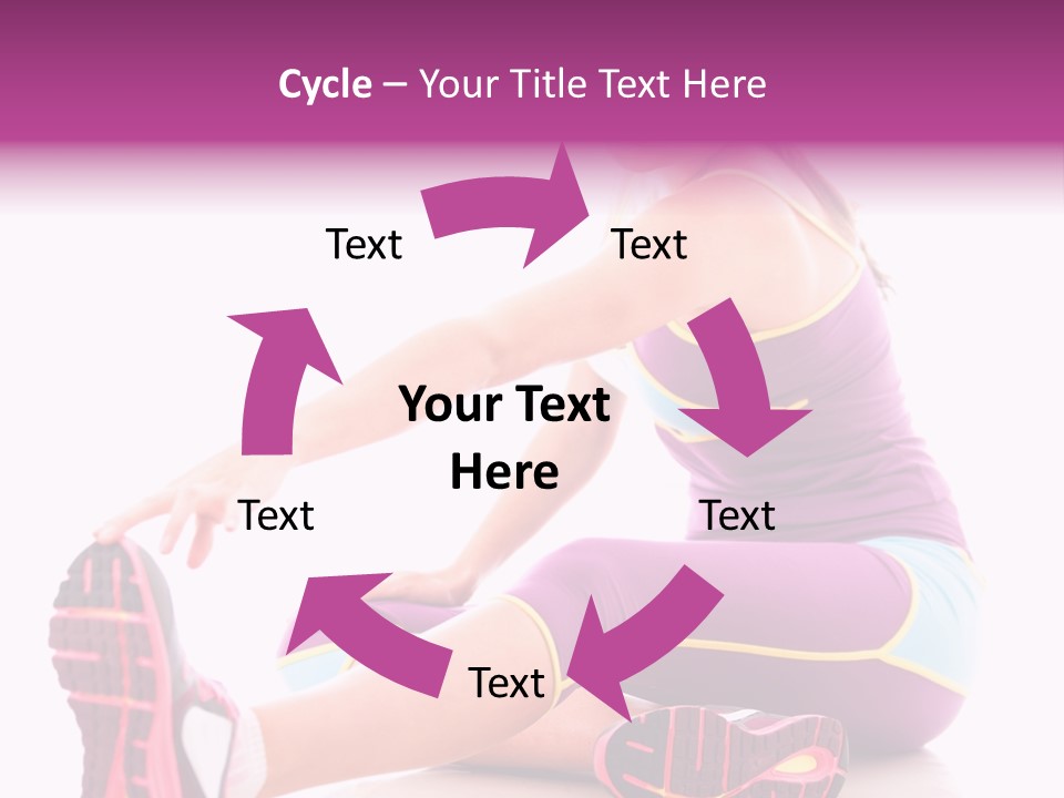 Isolated Woman Fit PowerPoint Template