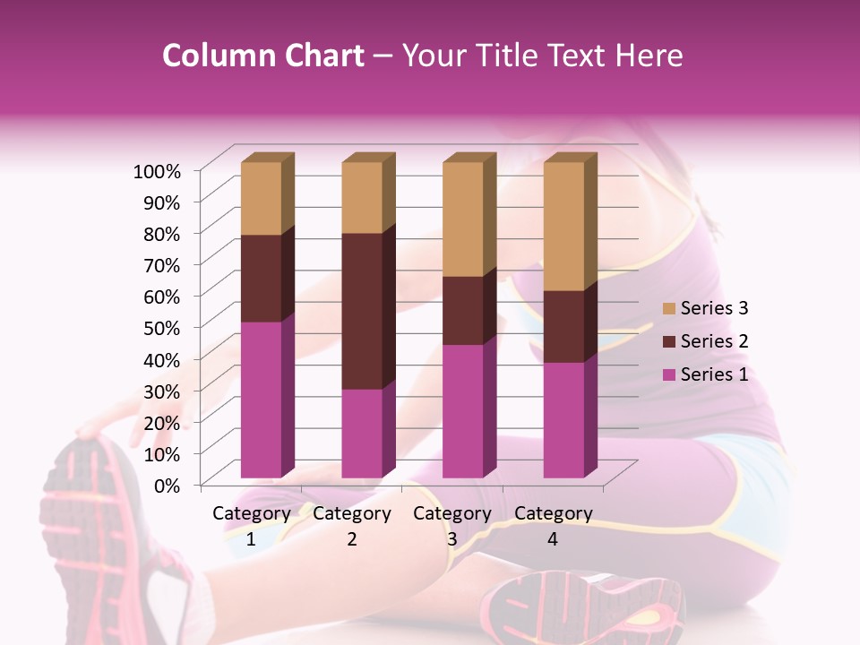 Isolated Woman Fit PowerPoint Template