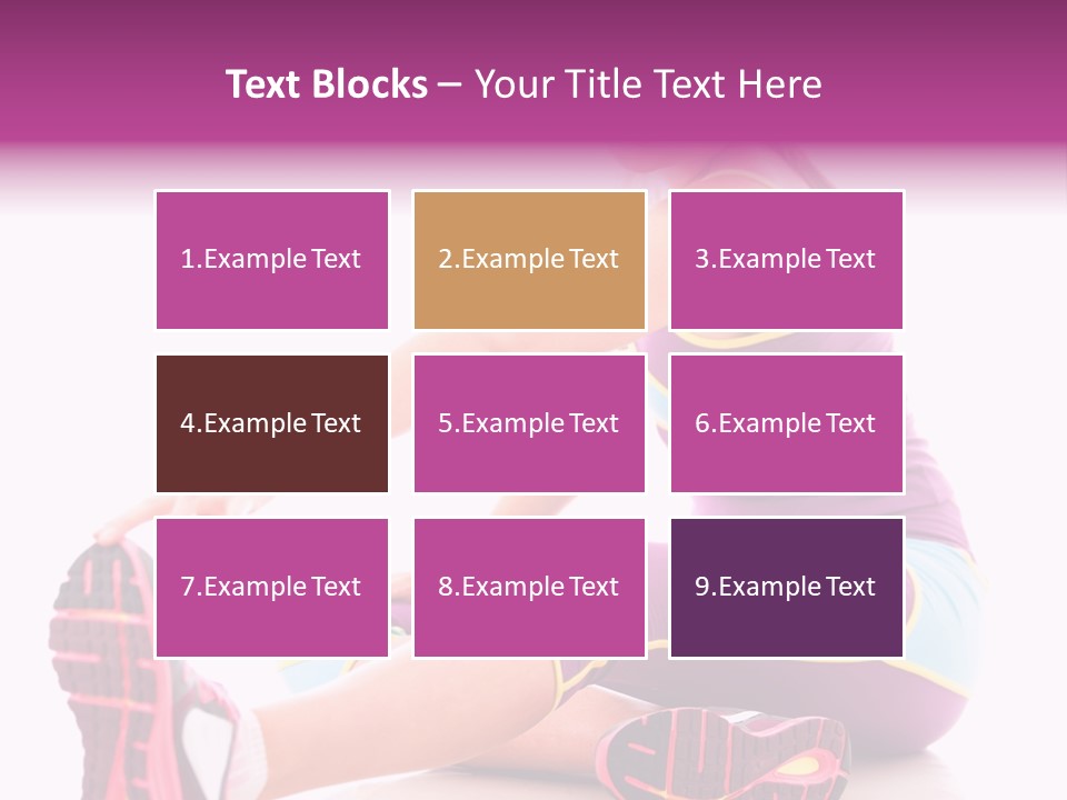 Isolated Woman Fit PowerPoint Template