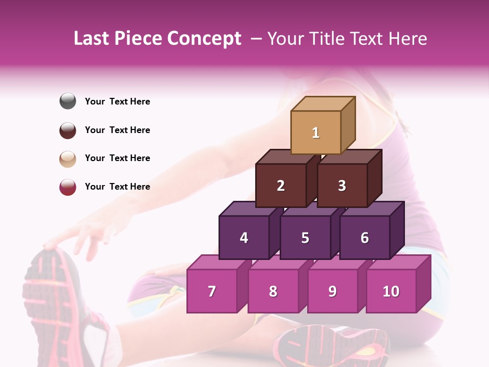 Isolated Woman Fit PowerPoint Template