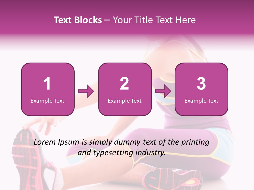 Isolated Woman Fit PowerPoint Template