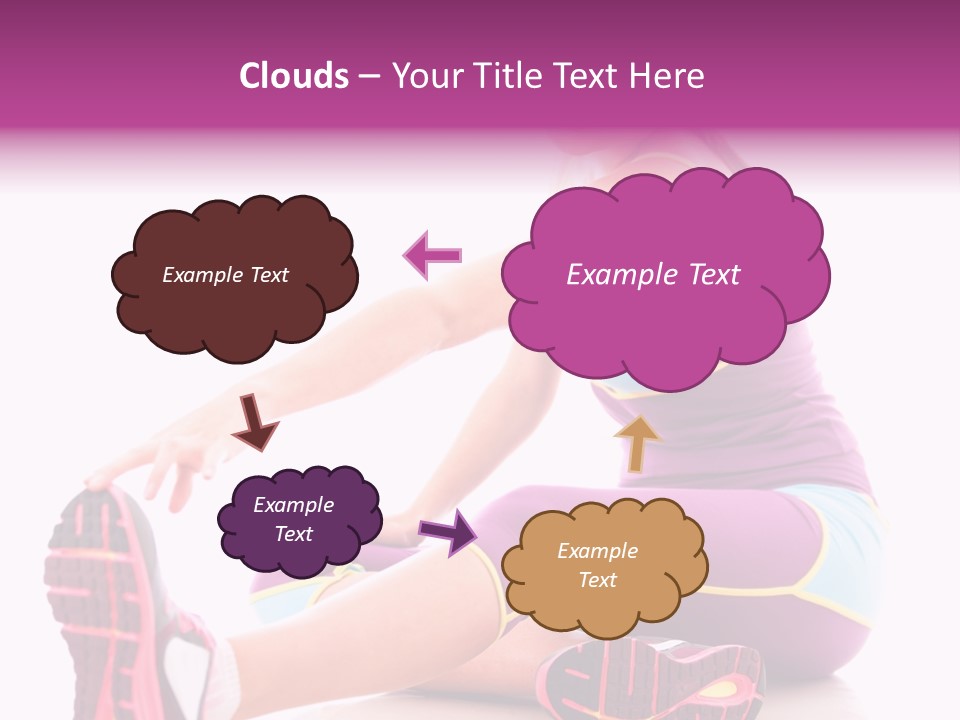 Isolated Woman Fit PowerPoint Template