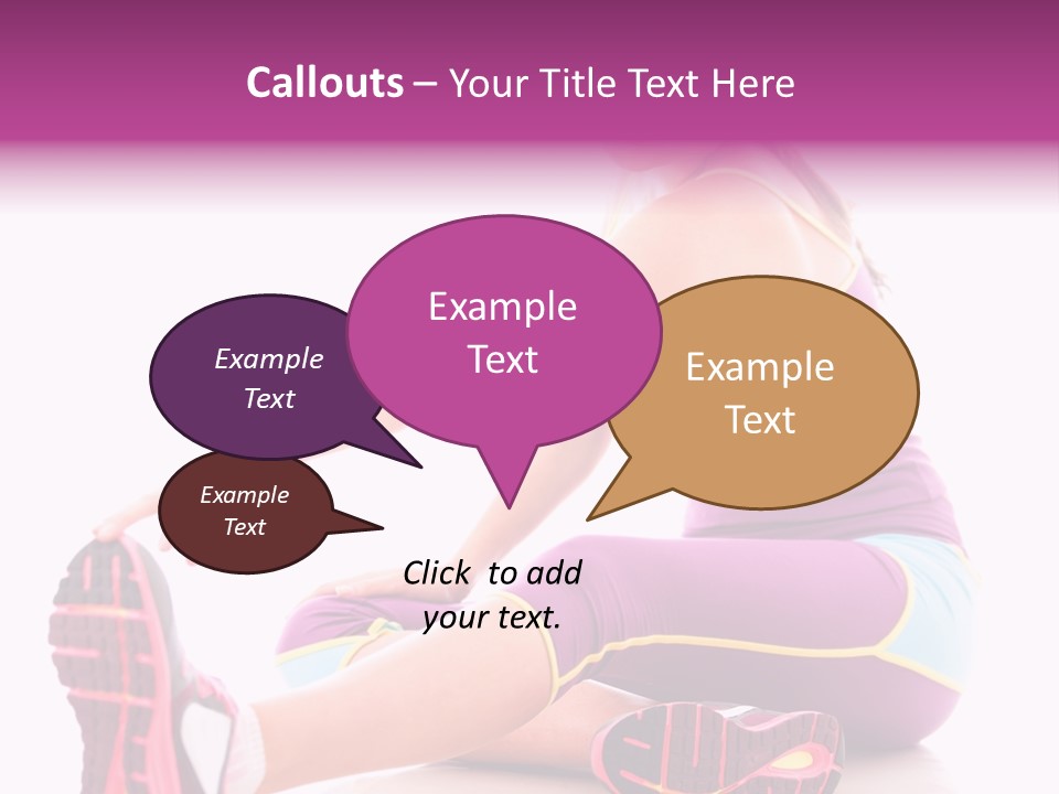 Isolated Woman Fit PowerPoint Template