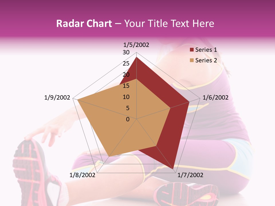 Isolated Woman Fit PowerPoint Template
